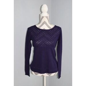 Guinevere Womens Romantic Whimsigoth Cottagecore Wool Blend Sweater S Purple NWT